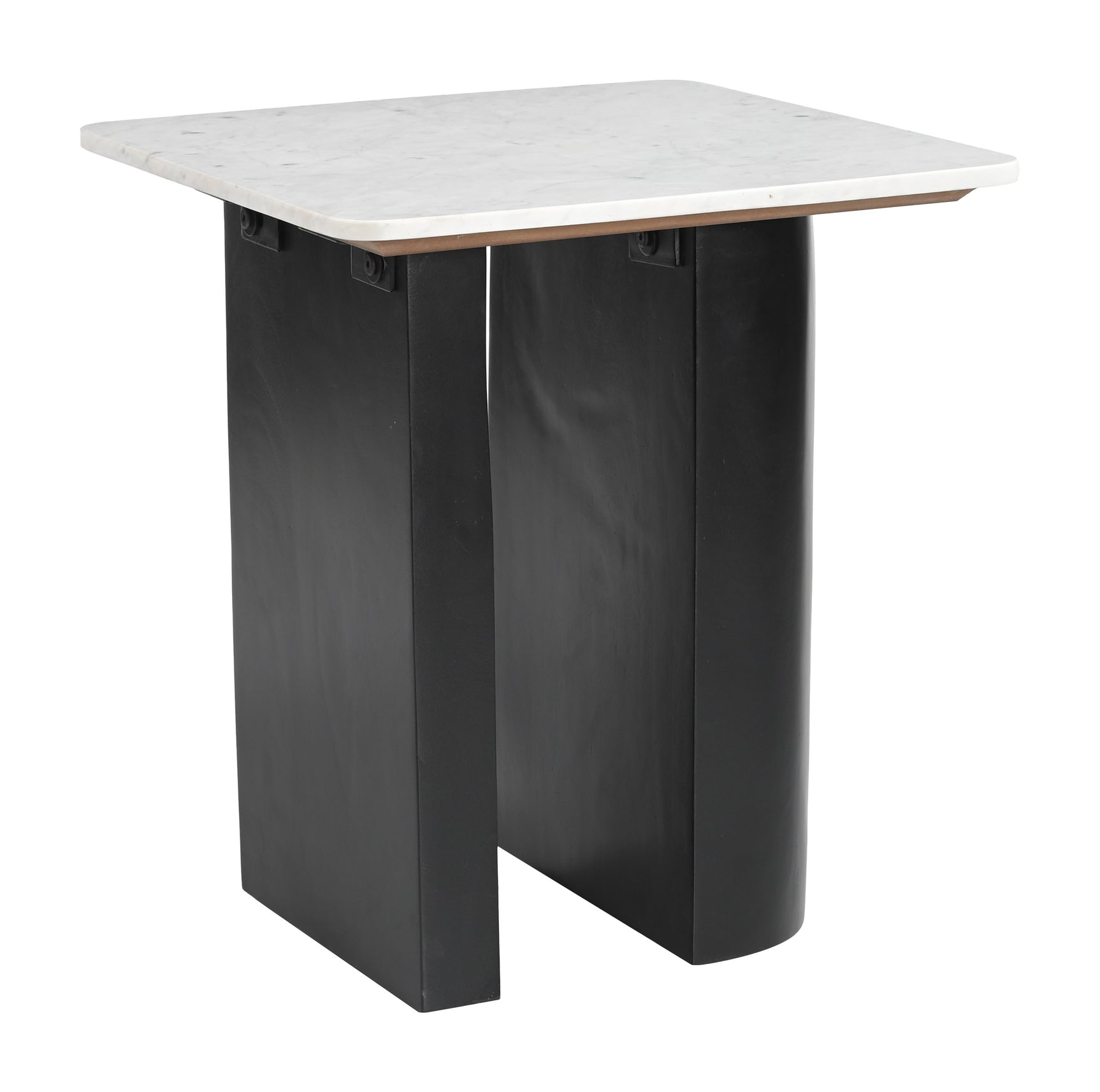 Fiora White & Black Side Table - Ornate Home