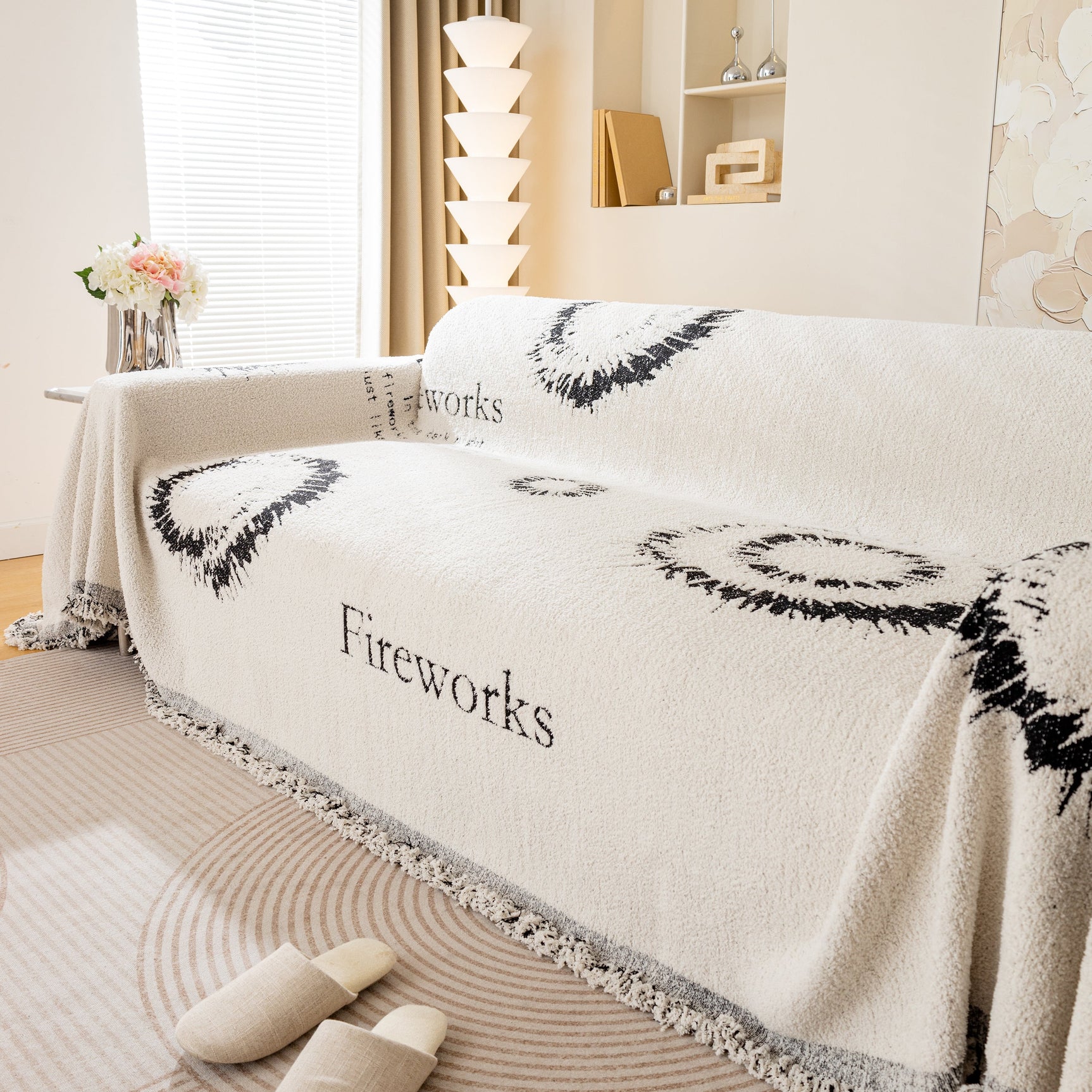 Fireworks Reversible Couch Cover Blankets Furniture Covers Washable Sectional Couch Covers - Ornate Home