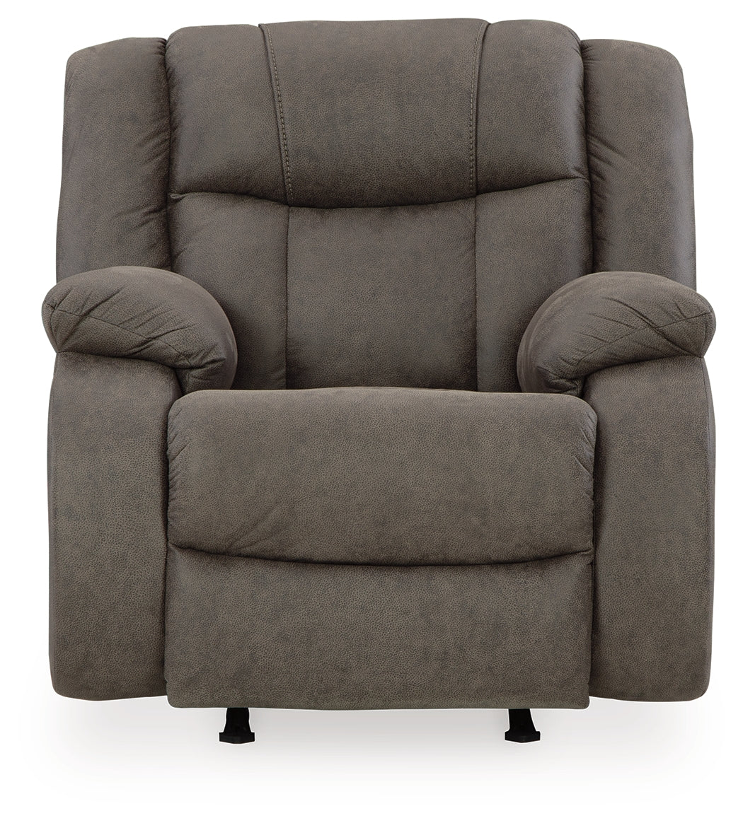 First Base Gunmetal Recliner (Online Special Price) - Ornate Home