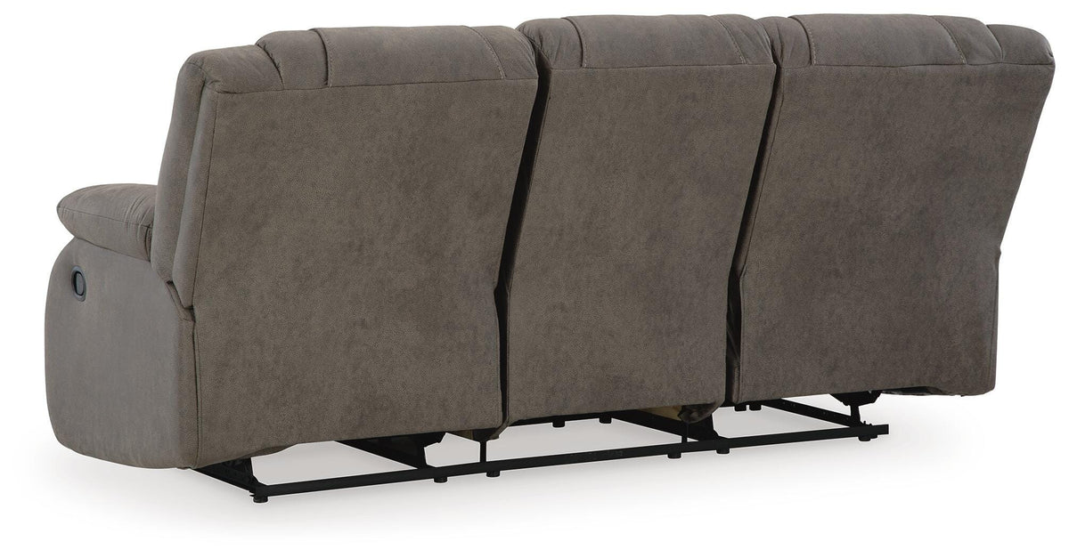 First Base Gunmetal Reclining Sofa and 2 Recliners - Ornate Home