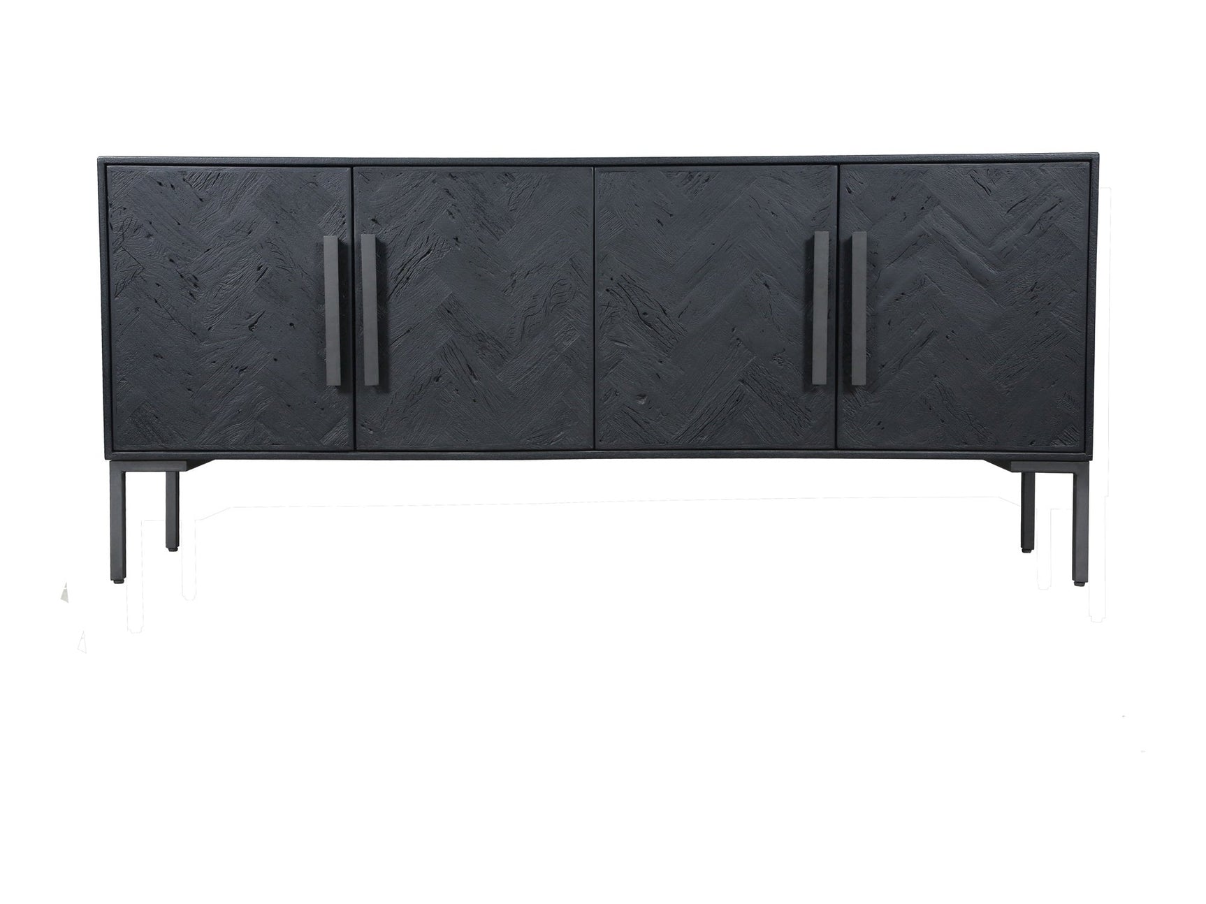 Fishbone Black Sideboard - Ornate Home