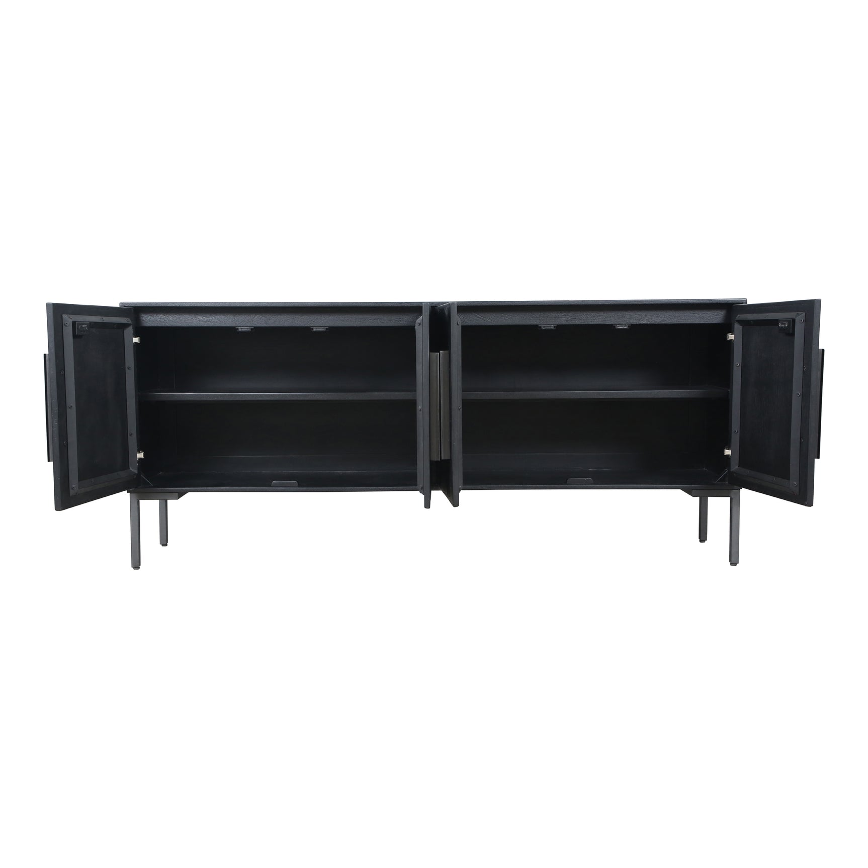 Fishbone Black Sideboard - Ornate Home