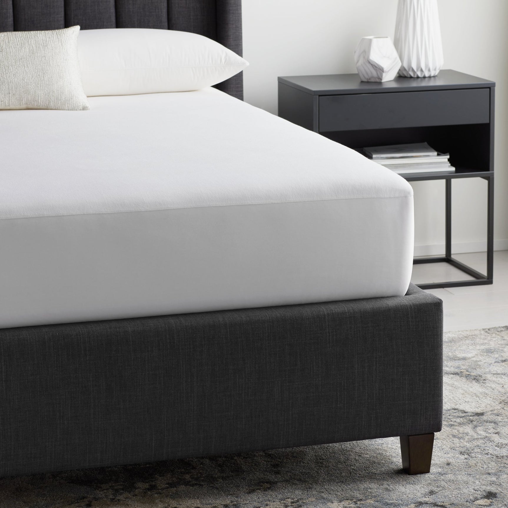 Five Sided Omniphase White Cal King Mattress Protector - Ornate Home