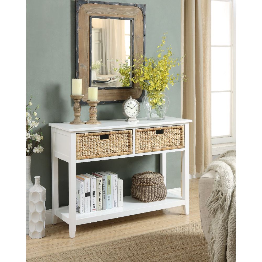 Flavius White Console Table - Ornate Home