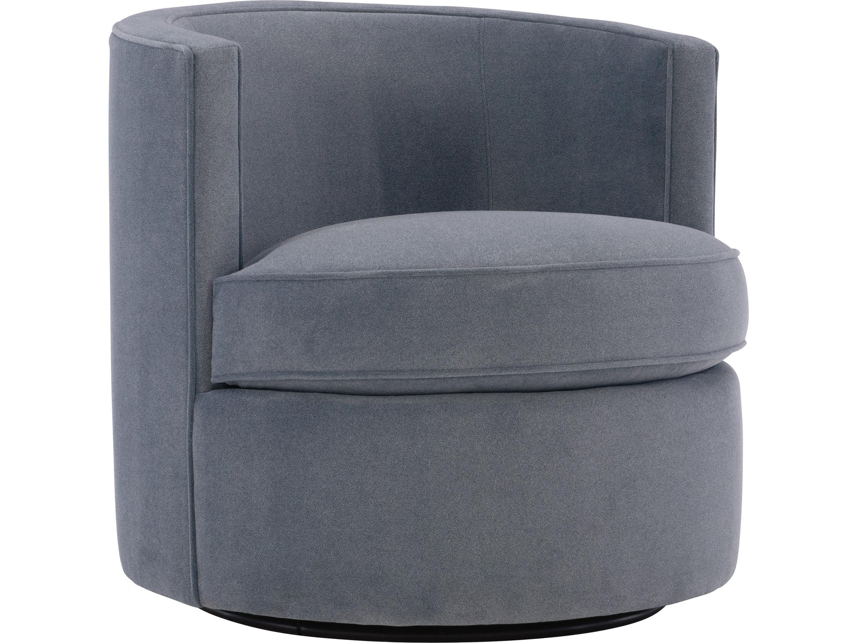 Fleur Blue Fabric Swivel Chair - Ornate Home