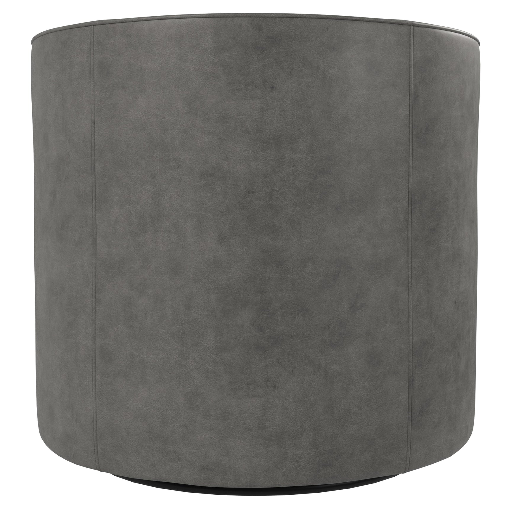 Fleur Grey Leather Swivel Chair - Ornate Home