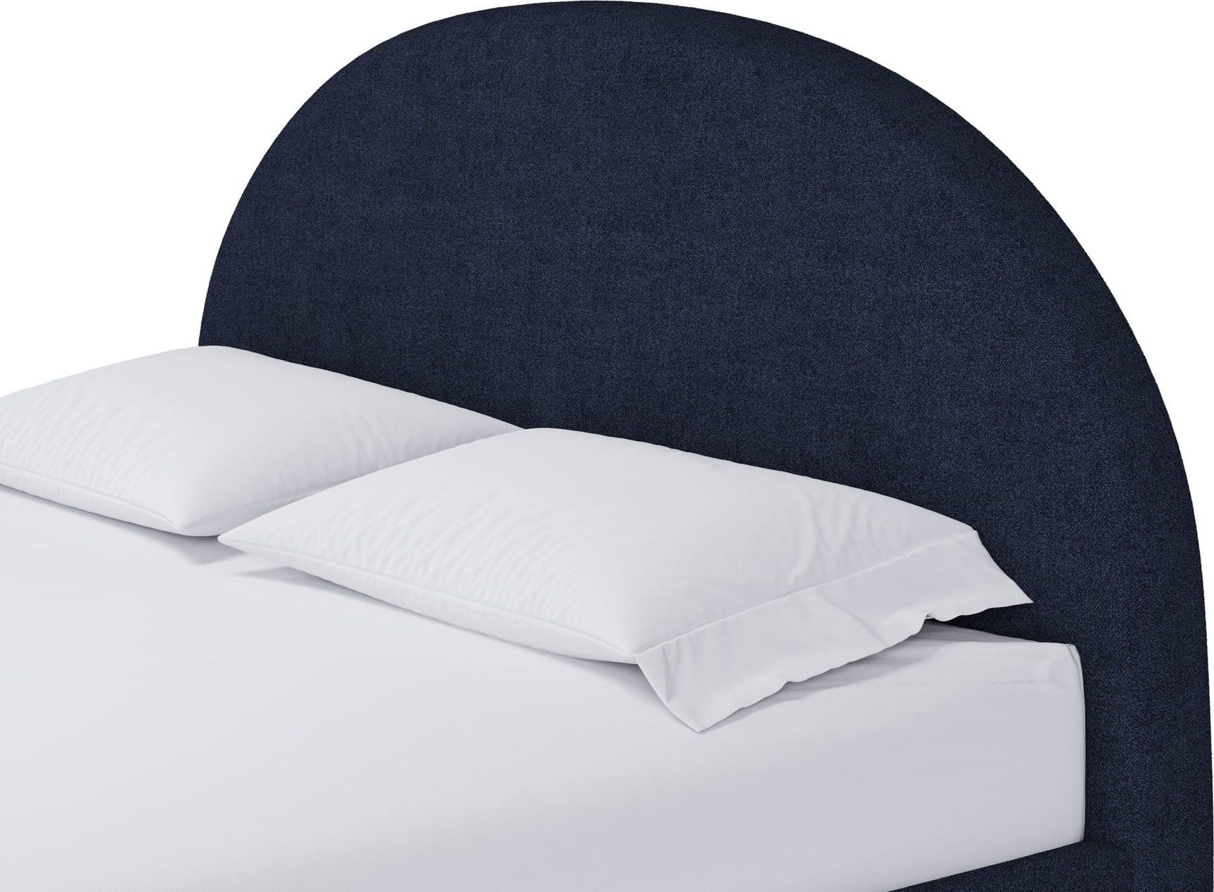 Flex Blue Jeans Chenille California King Arched Upholstered Bed - Ornate Home