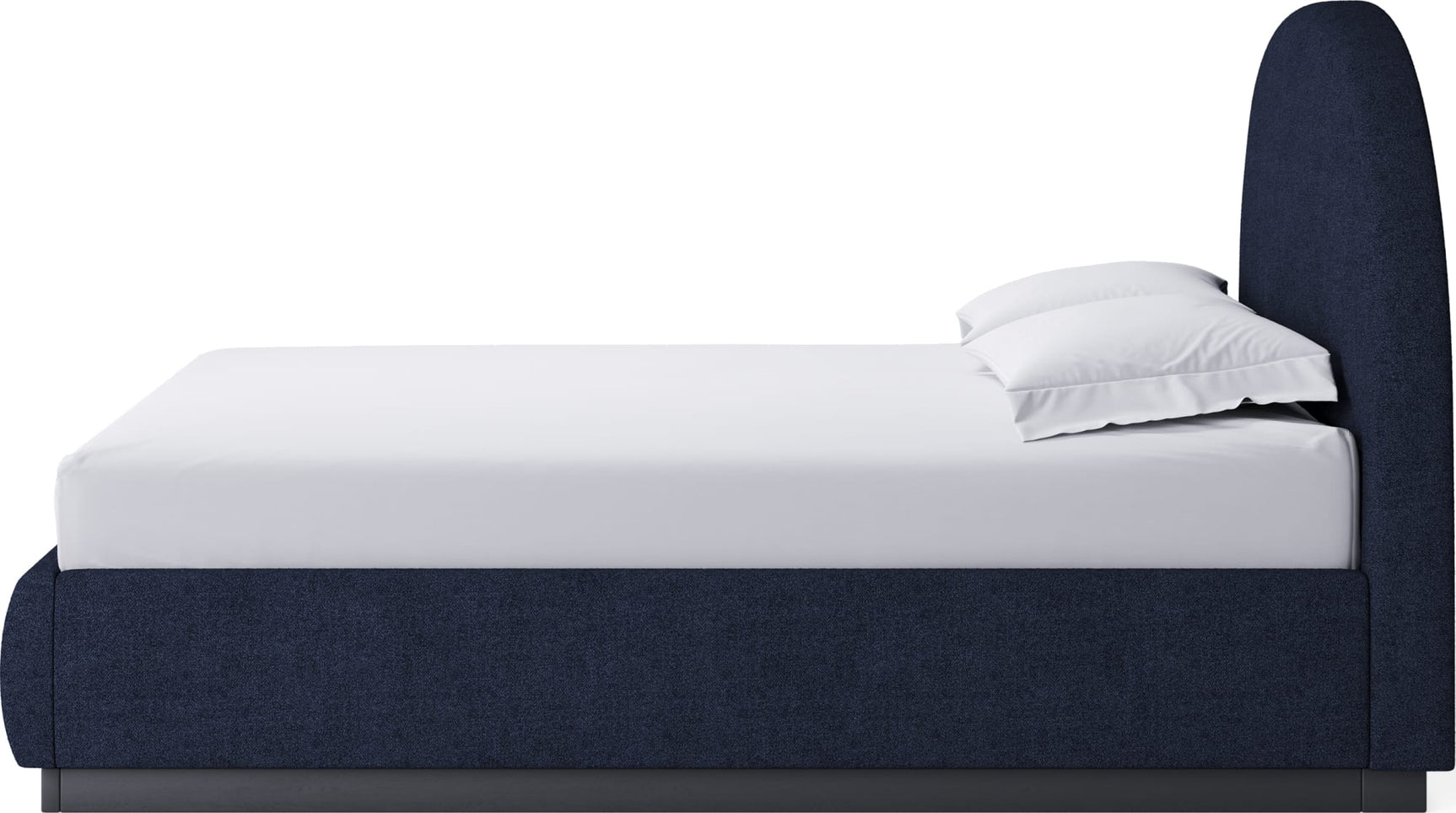 Flex Blue Jeans Chenille California King Arched Upholstered Bed - Ornate Home