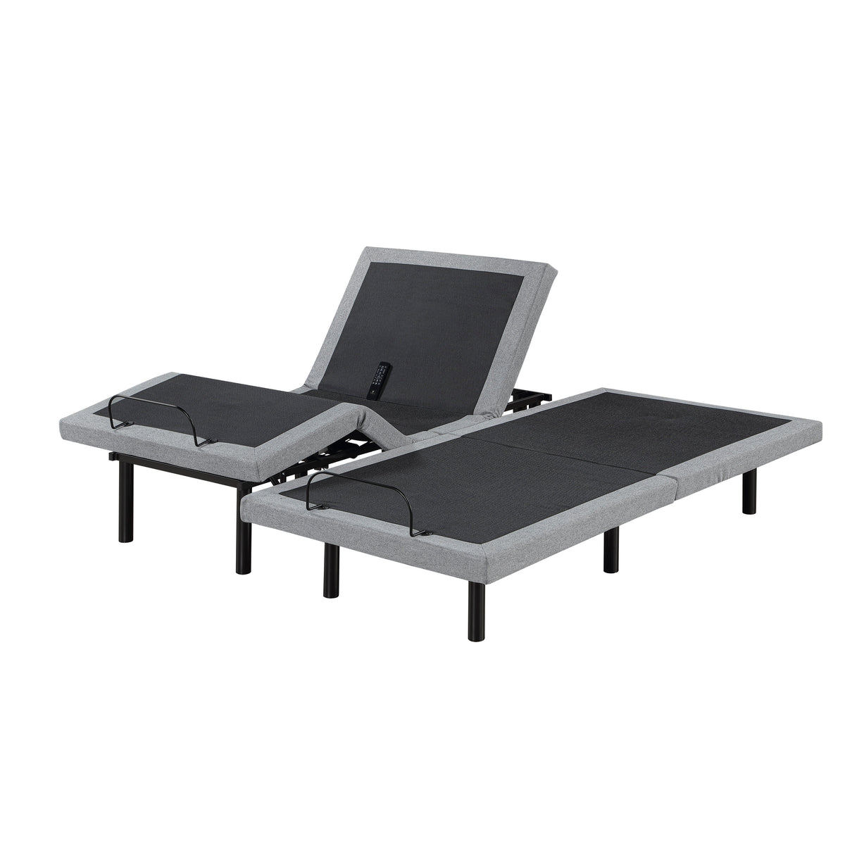 Flex Brown Split Eastern King Power Heads And Foot Adjustable Bed Frames With Massage Zero Gravity Charging Ports And Nightlight - Ornate Home