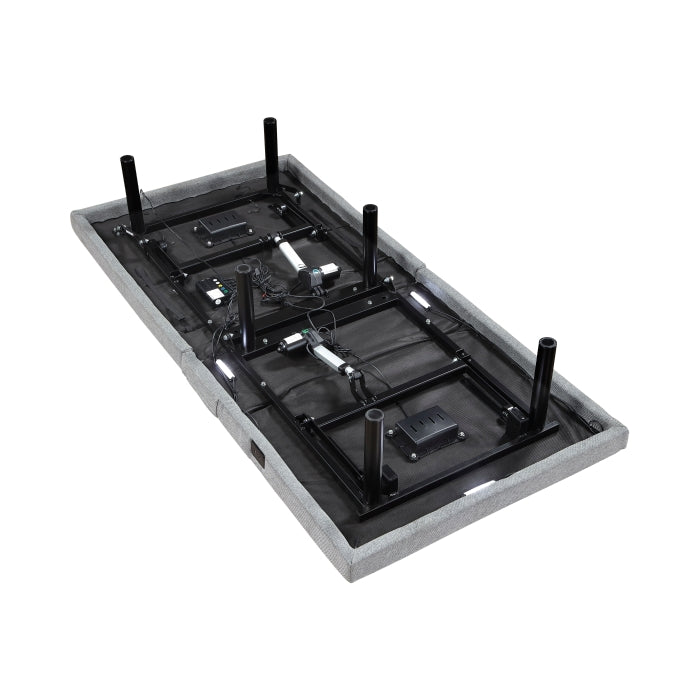 Flex Brown Twin Xl Power Head And Foot Adjustable Bed Frame With Massage Zero Gravity Charging Ports And Nightlight - Ornate Home