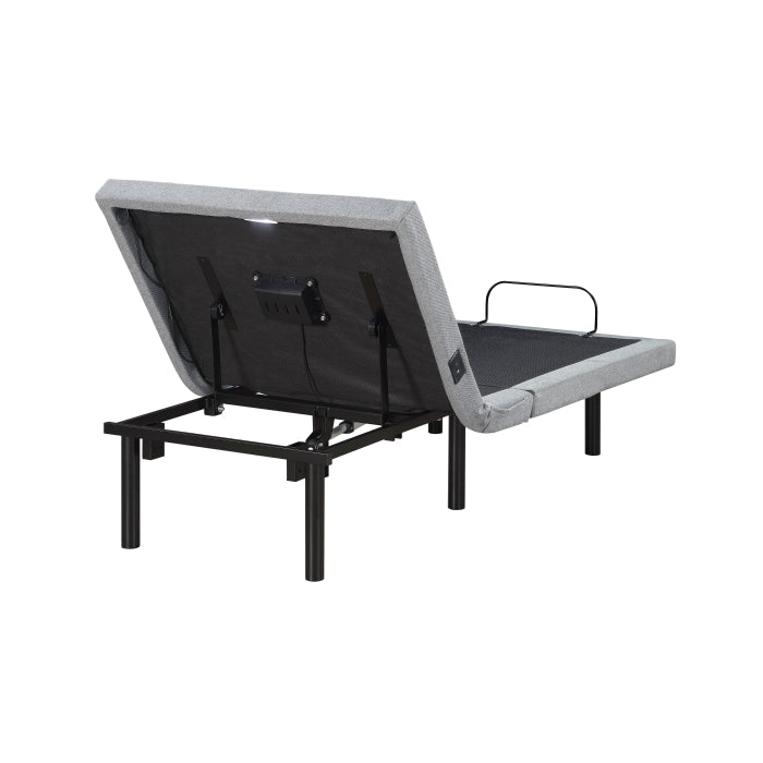 Flex Brown Twin Xl Power Head And Foot Adjustable Bed Frame With Massage Zero Gravity Charging Ports And Nightlight - Ornate Home