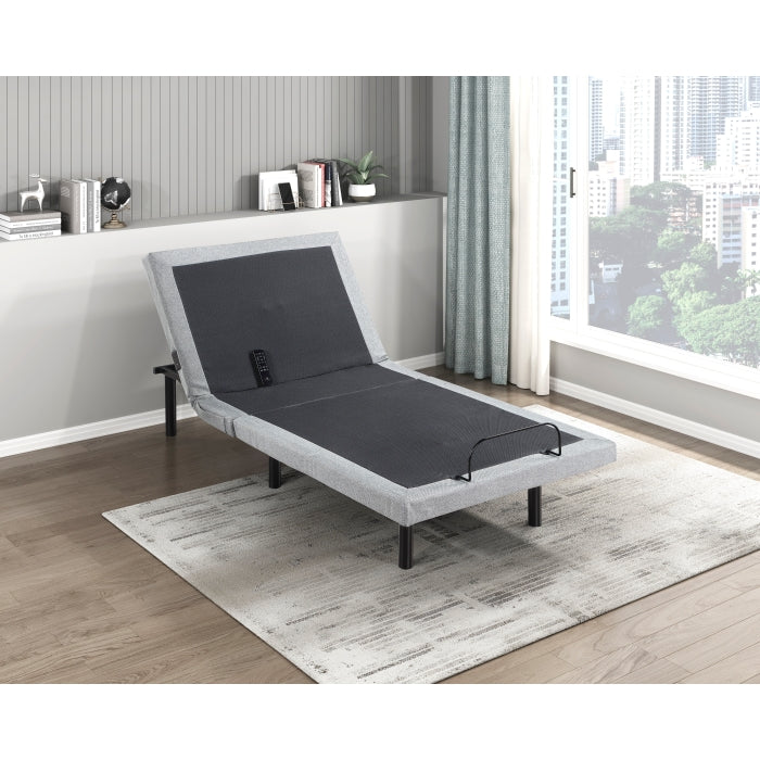 Flex Brown Twin Xl Power Head And Foot Adjustable Bed Frame With Massage Zero Gravity Charging Ports And Nightlight - Ornate Home