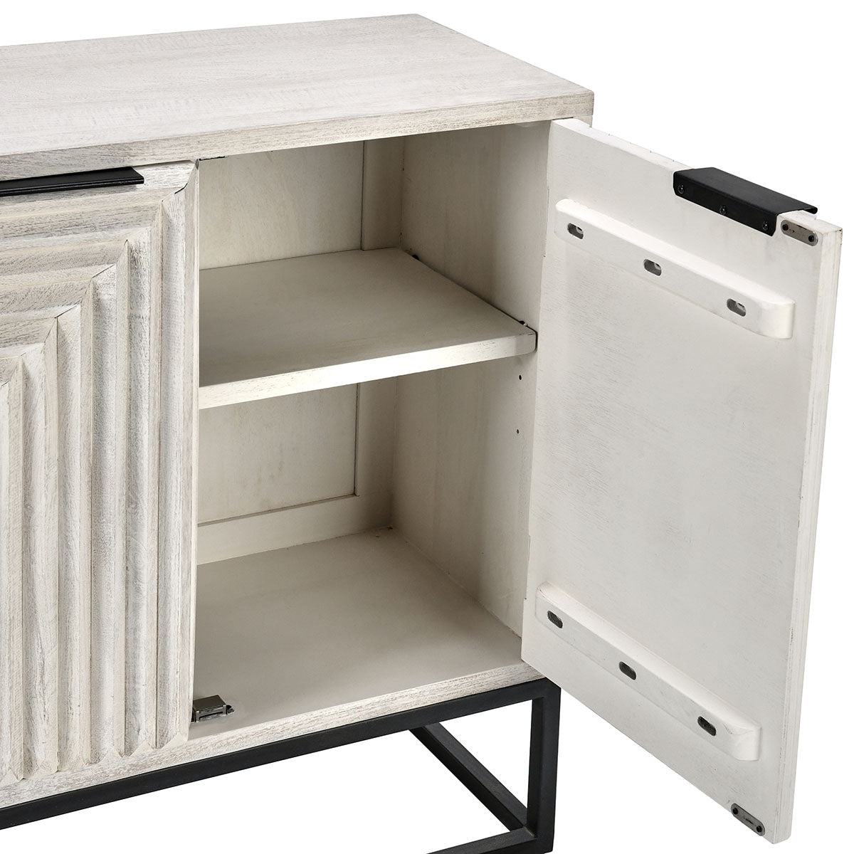 Flint Coastal White 2 Door Cabinet - Ornate Home