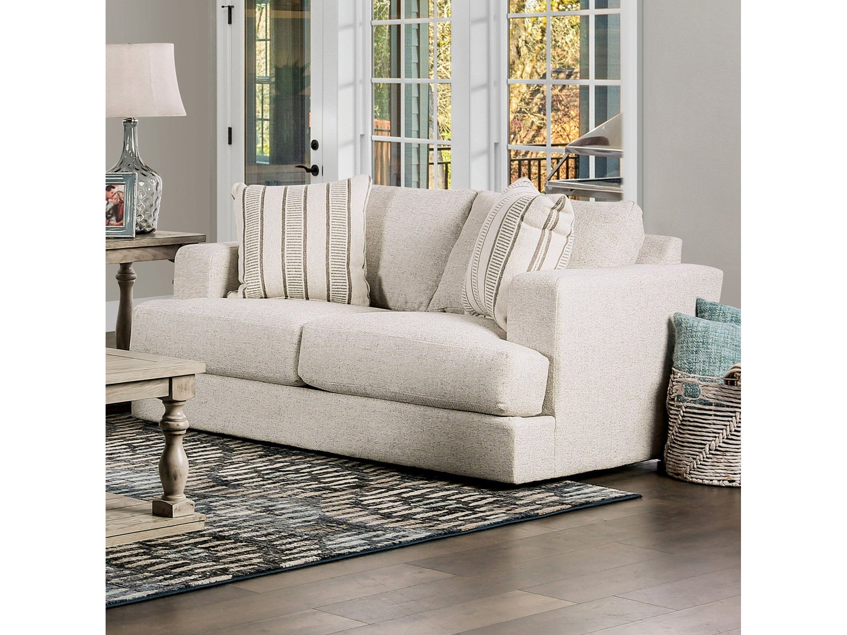 Flintshire Beige Loveseat - Ornate Home