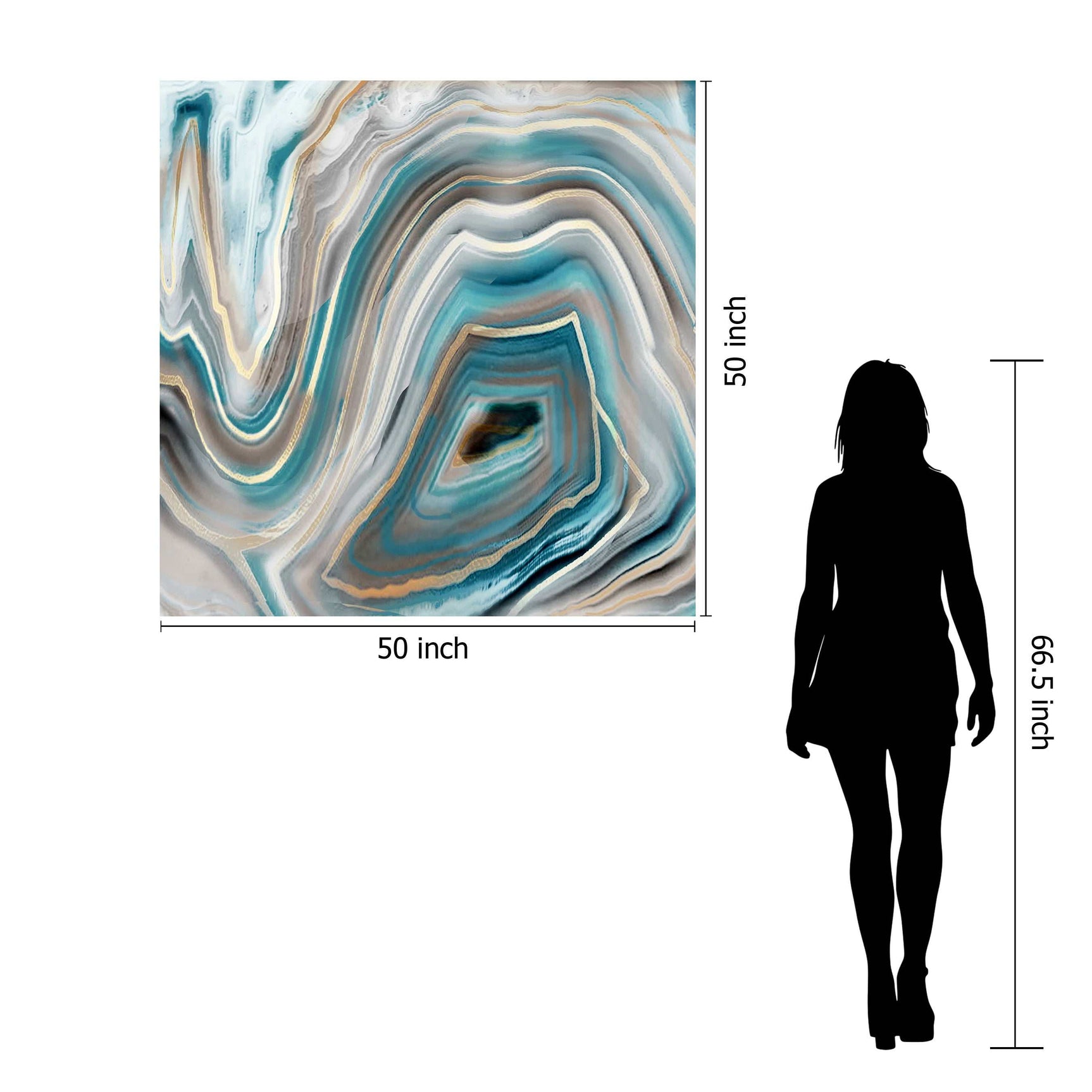 Floating II Tempered Glass w / Foil Wall Art - Ornate Home