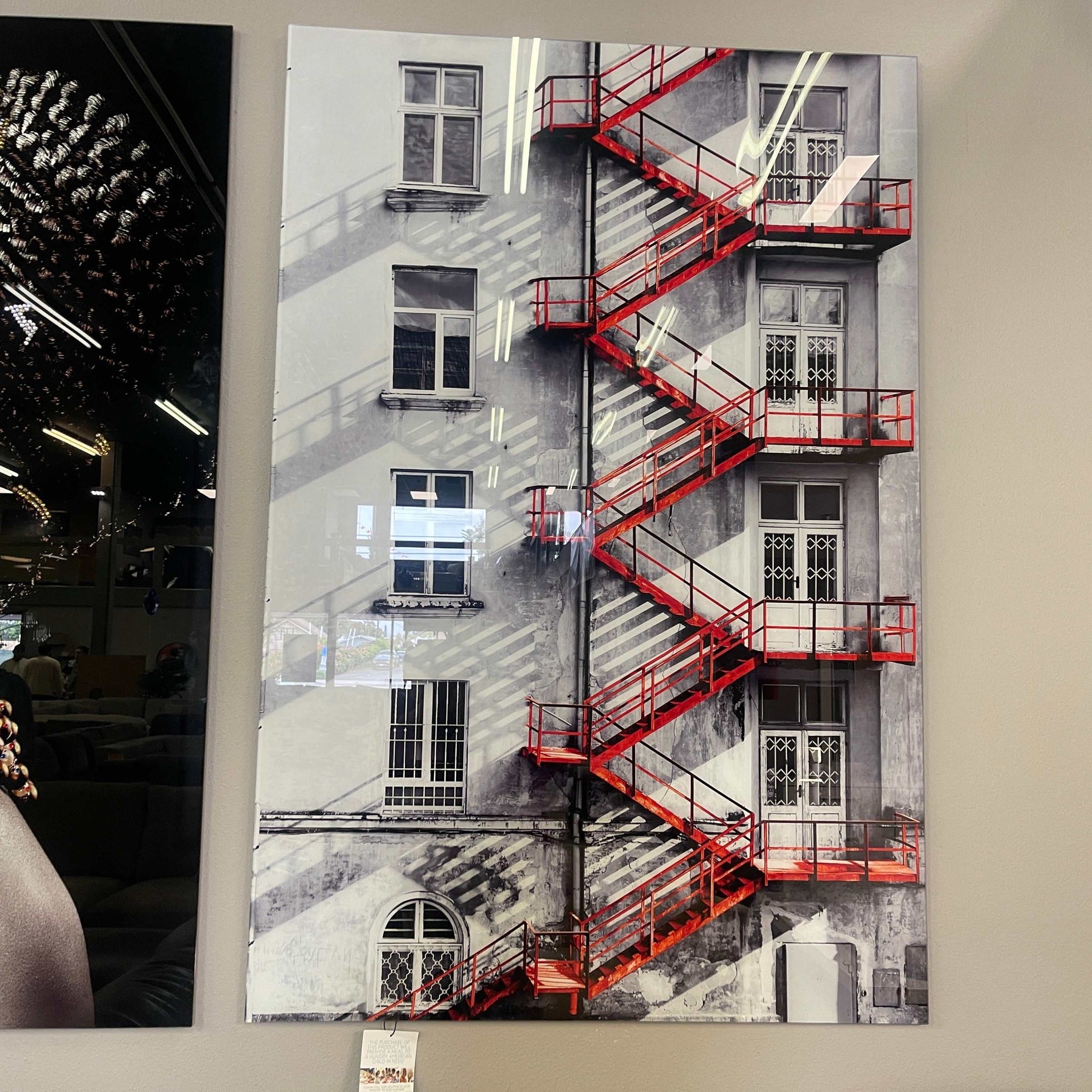 Floating III Tempered Glass w / Foil Wall Art - Ornate Home