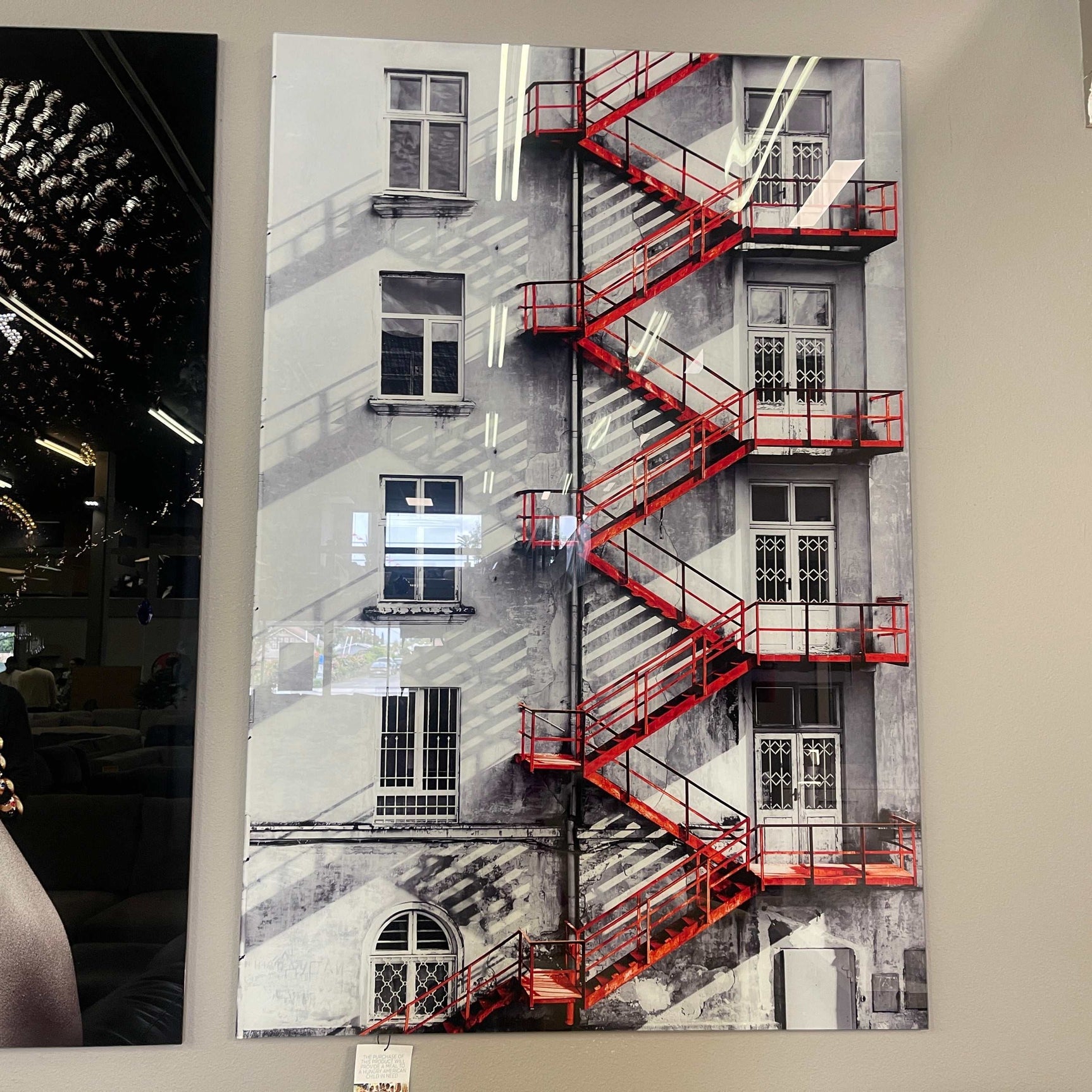 Floating III Tempered Glass w / Foil Wall Art - Ornate Home