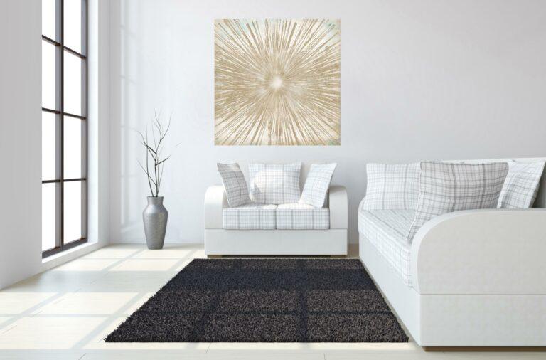 Floating Tempered Glass with Foil Wall Art - Ornate Home