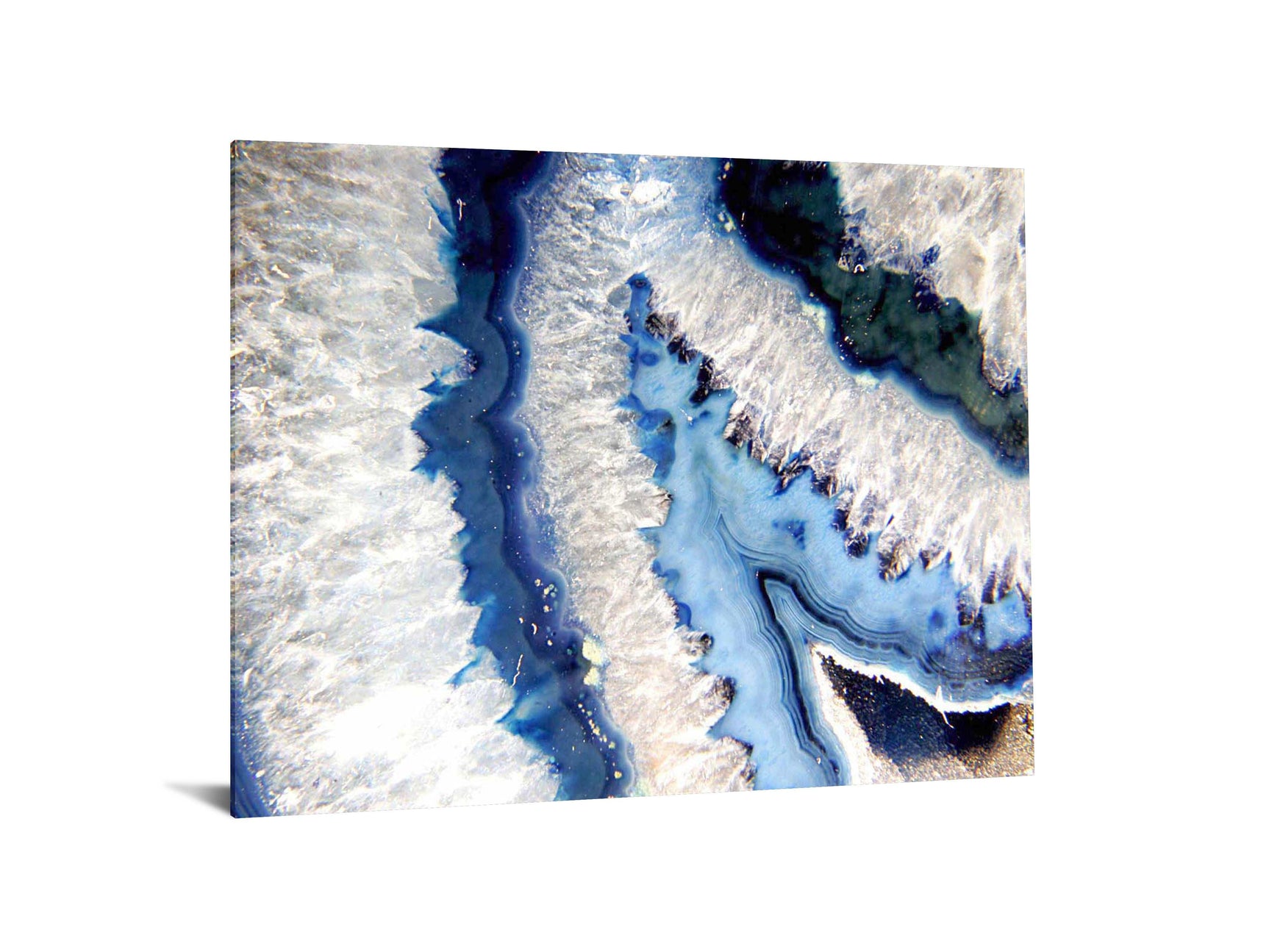 Floating V Tempered Glass w / Foil Wall Art - Ornate Home