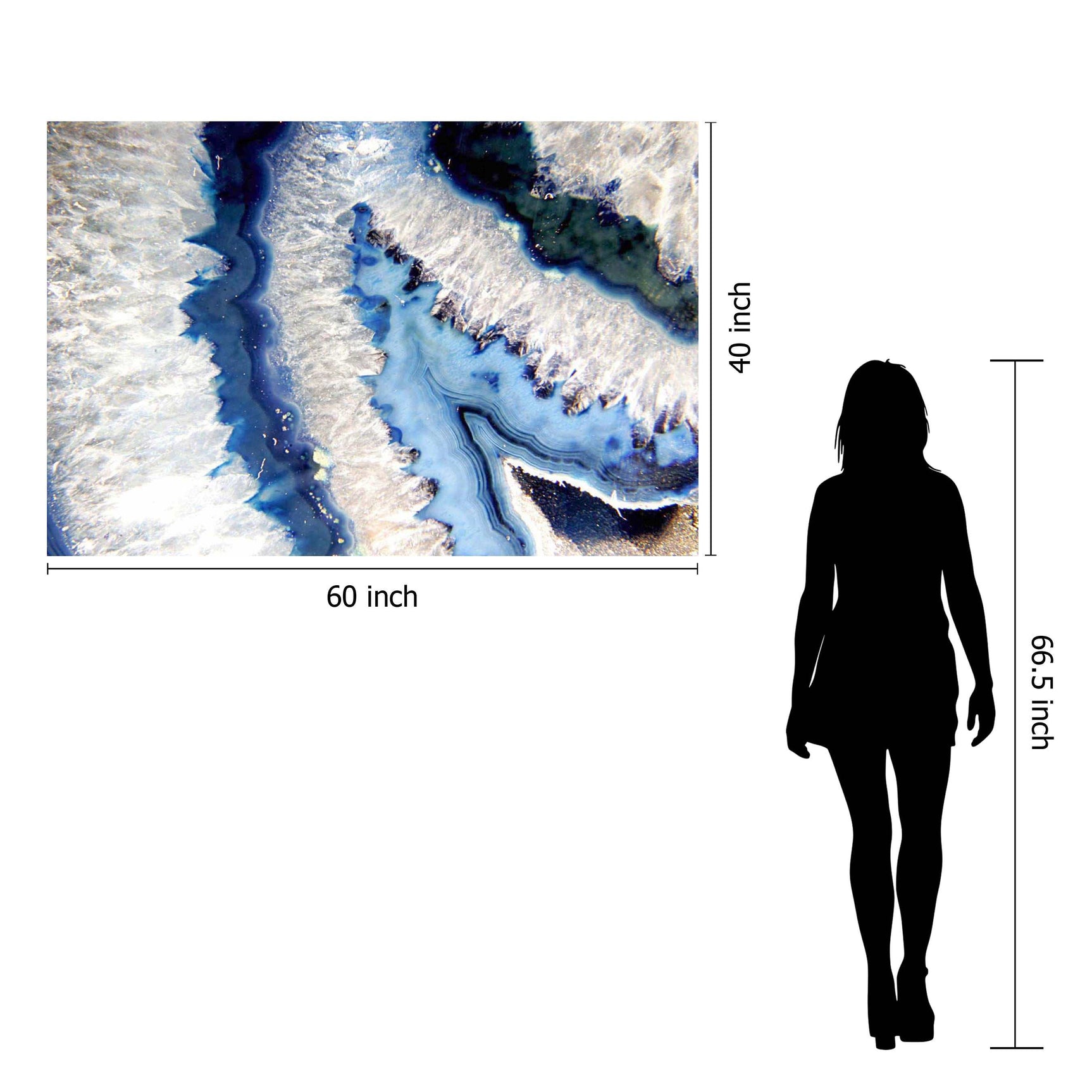 Floating V Tempered Glass w / Foil Wall Art - Ornate Home