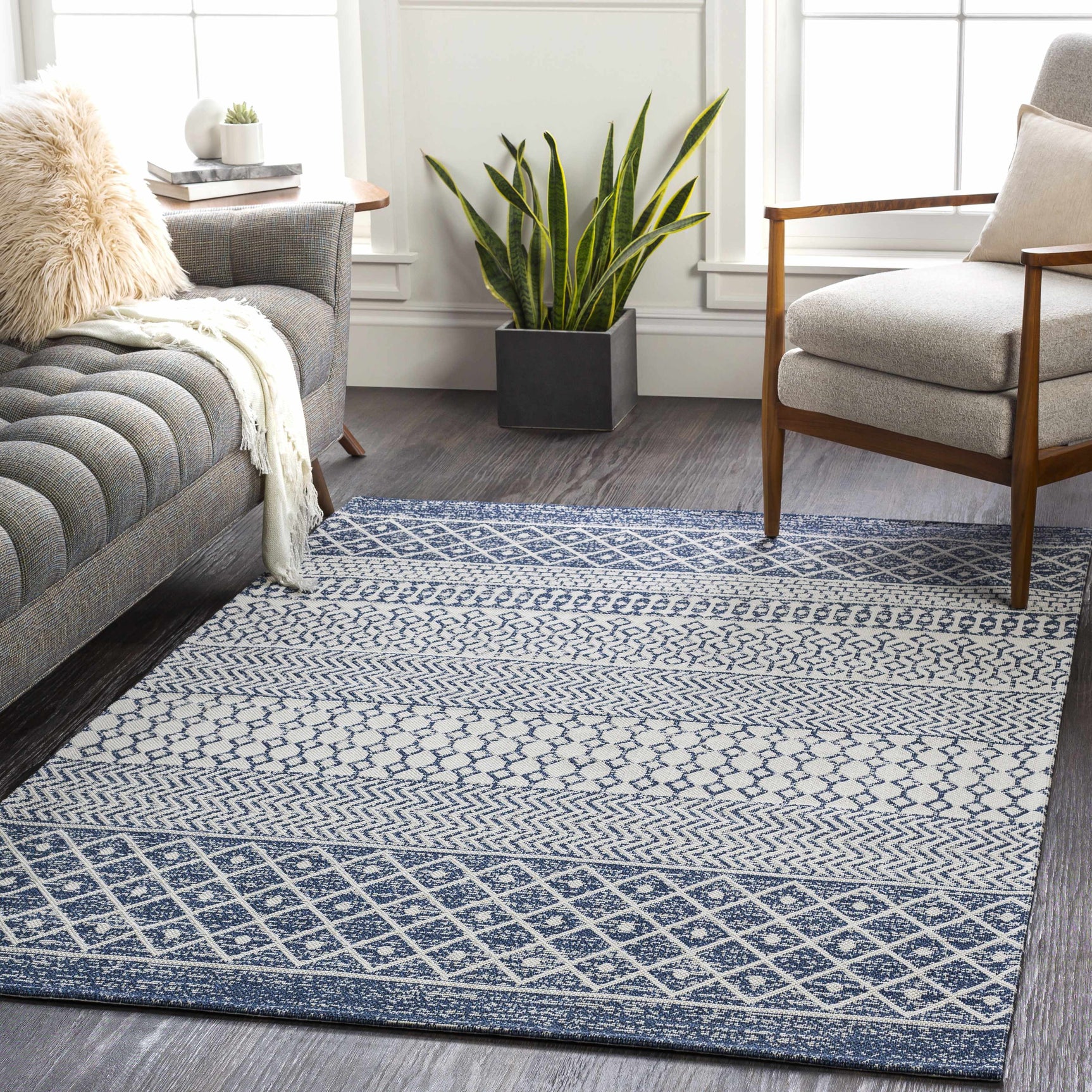 Flockton Washable Area Rug - Clearance - Ornate Home