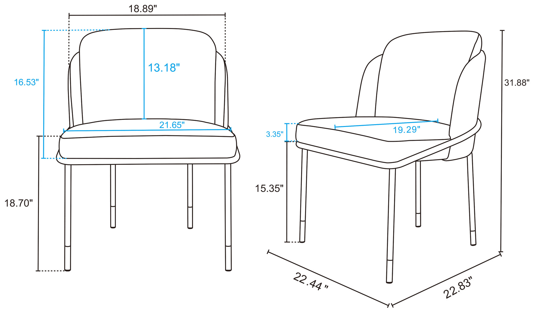 Flor Dining Chair in Grey - Ornate Home