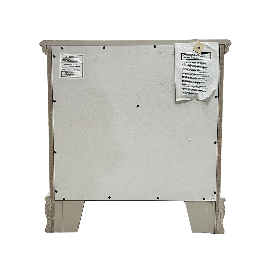 Flora Gray Nightstand - Ornate Home