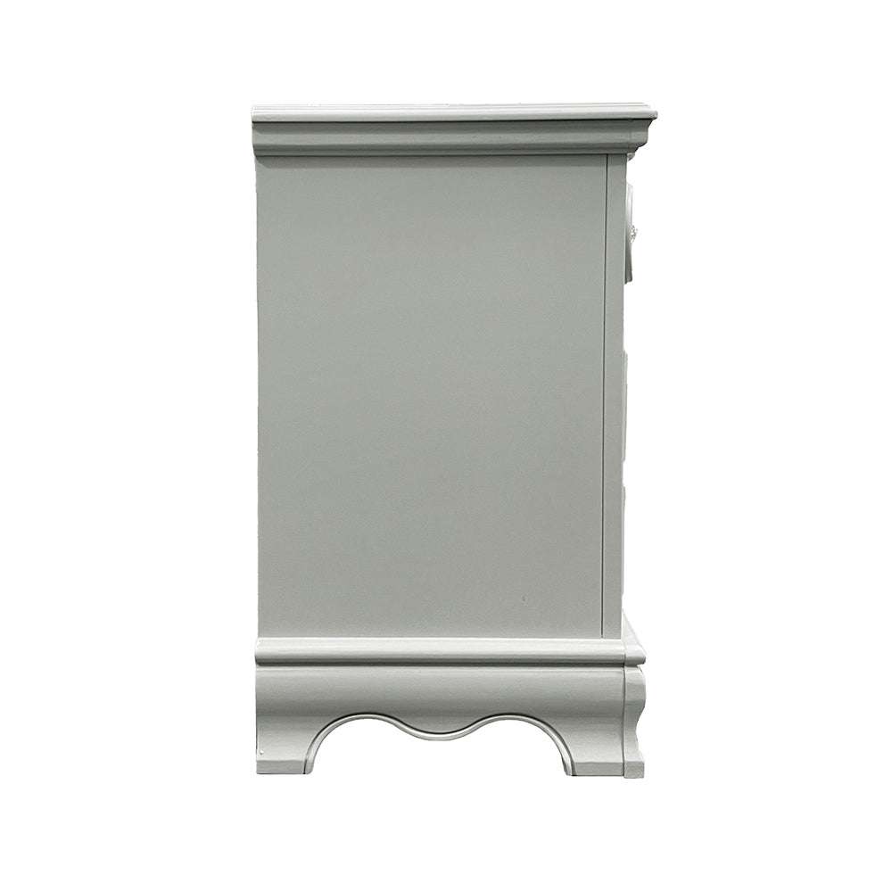 Flora Gray Nightstand - Ornate Home