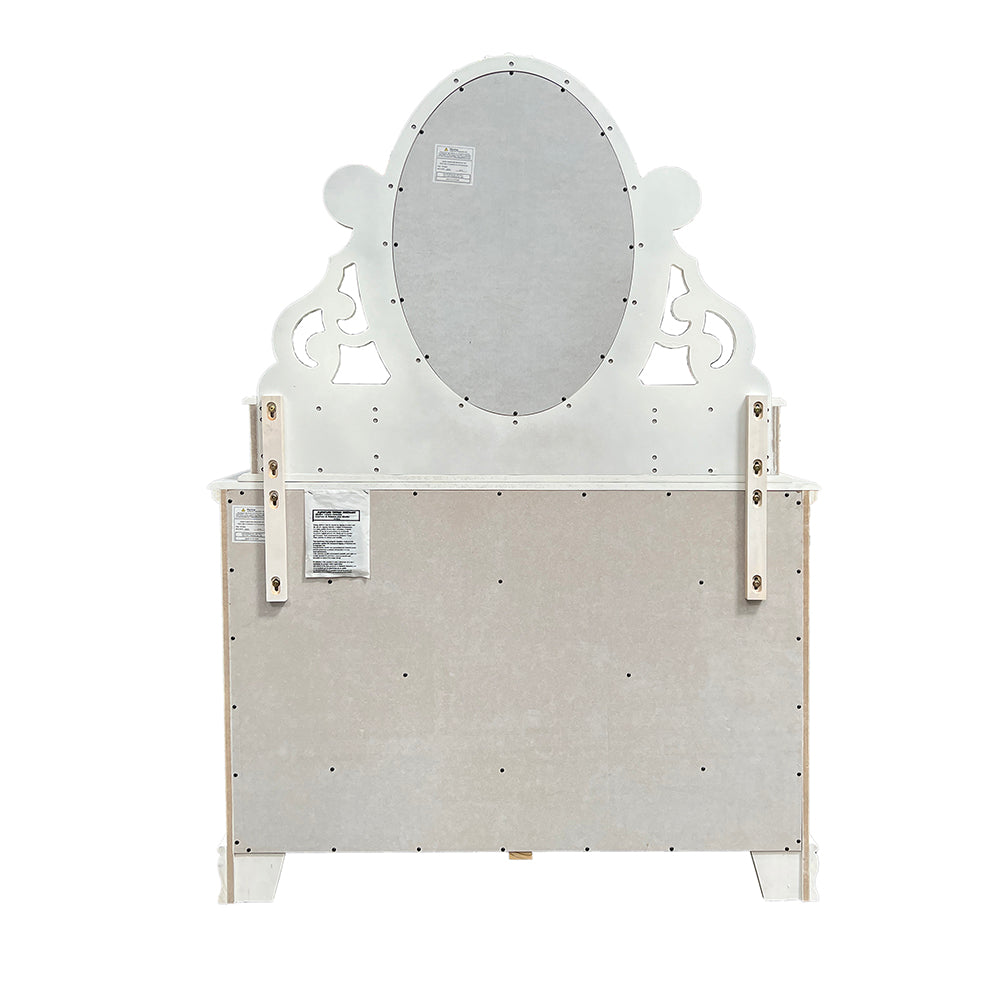 Flora White Dresser - Ornate Home