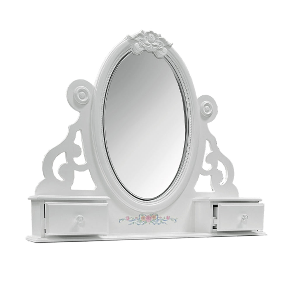 Flora White Jewelry Mirror - Ornate Home