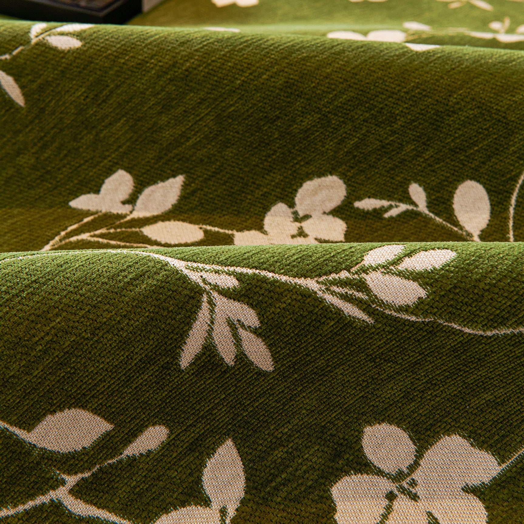 Floral Chenille Couch Cover, Non-Slip Sofa Slipcover Protector for Furniture - Ornate Home