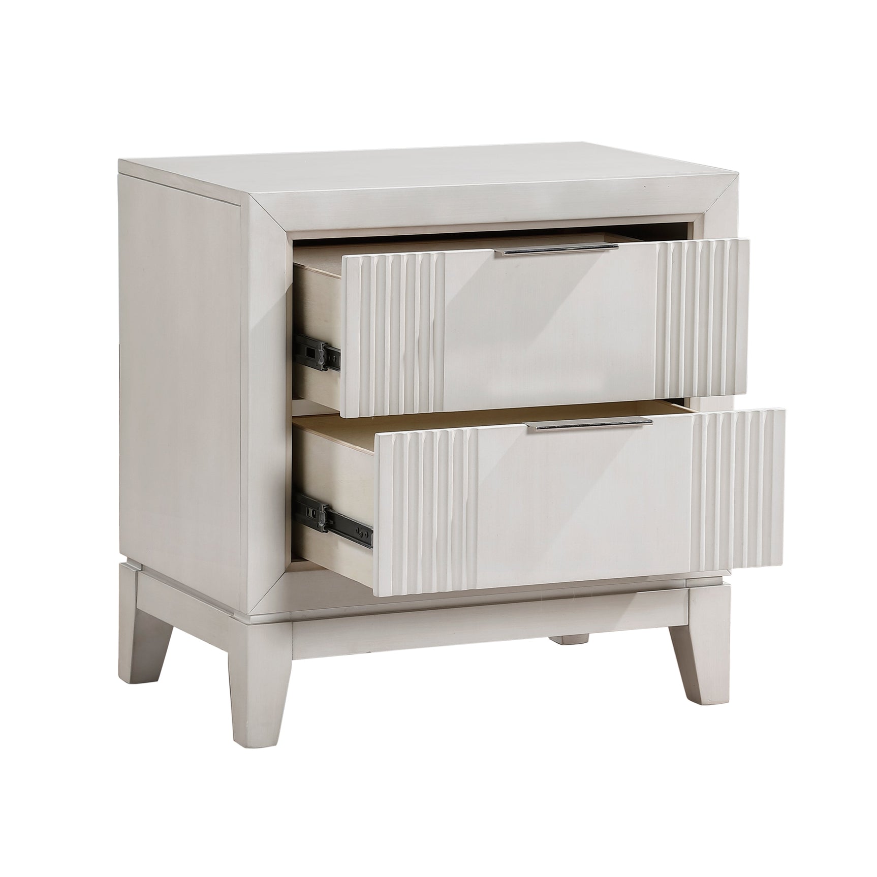 Florence Antique White Nightstand - Ornate Home