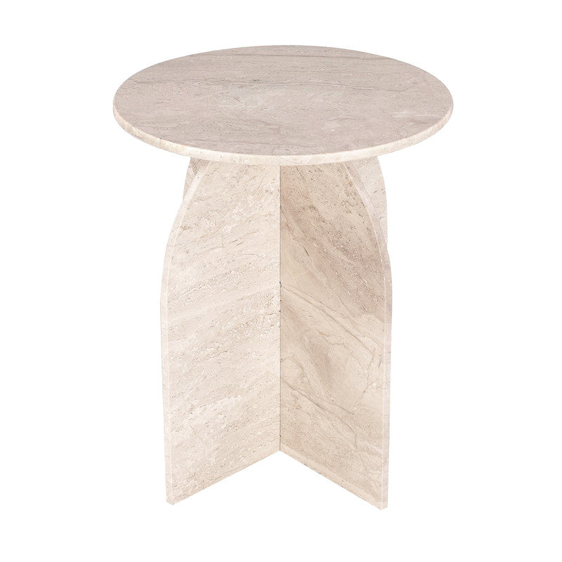 Florence Dyna Beige Dyna Marble Side Table - Ornate Home