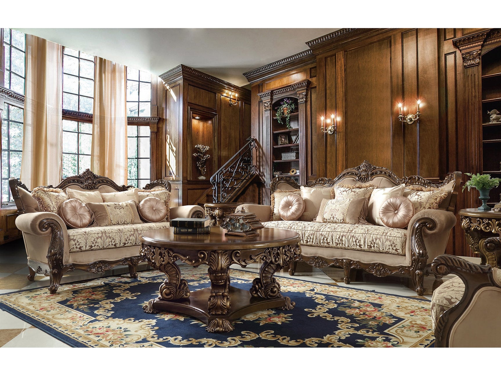 Florencia Bronze 3pc Living Room Set / HD-6935 - Ornate Home