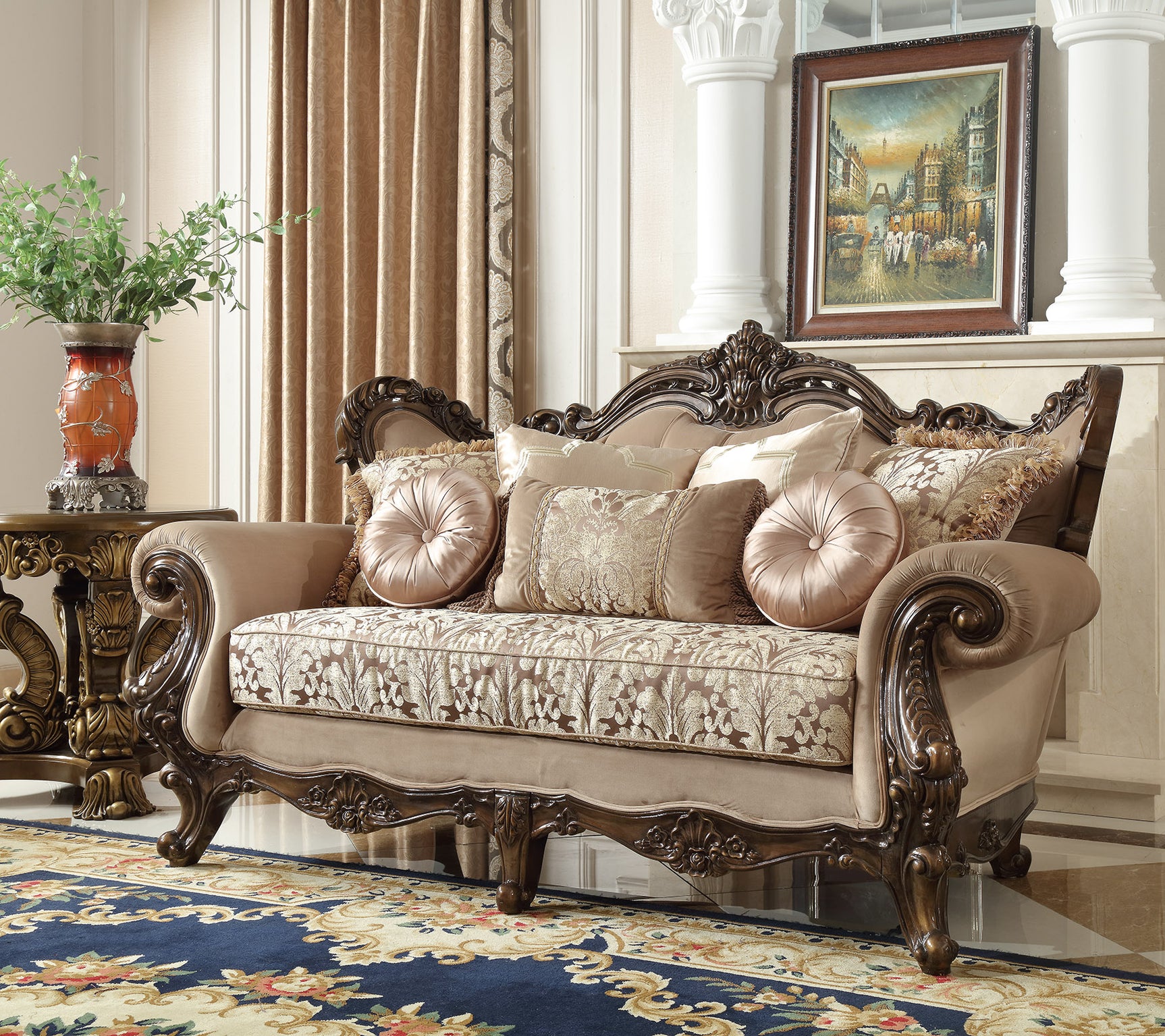 Florencia Bronze 3pc Living Room Set / HD-6935 - Ornate Home