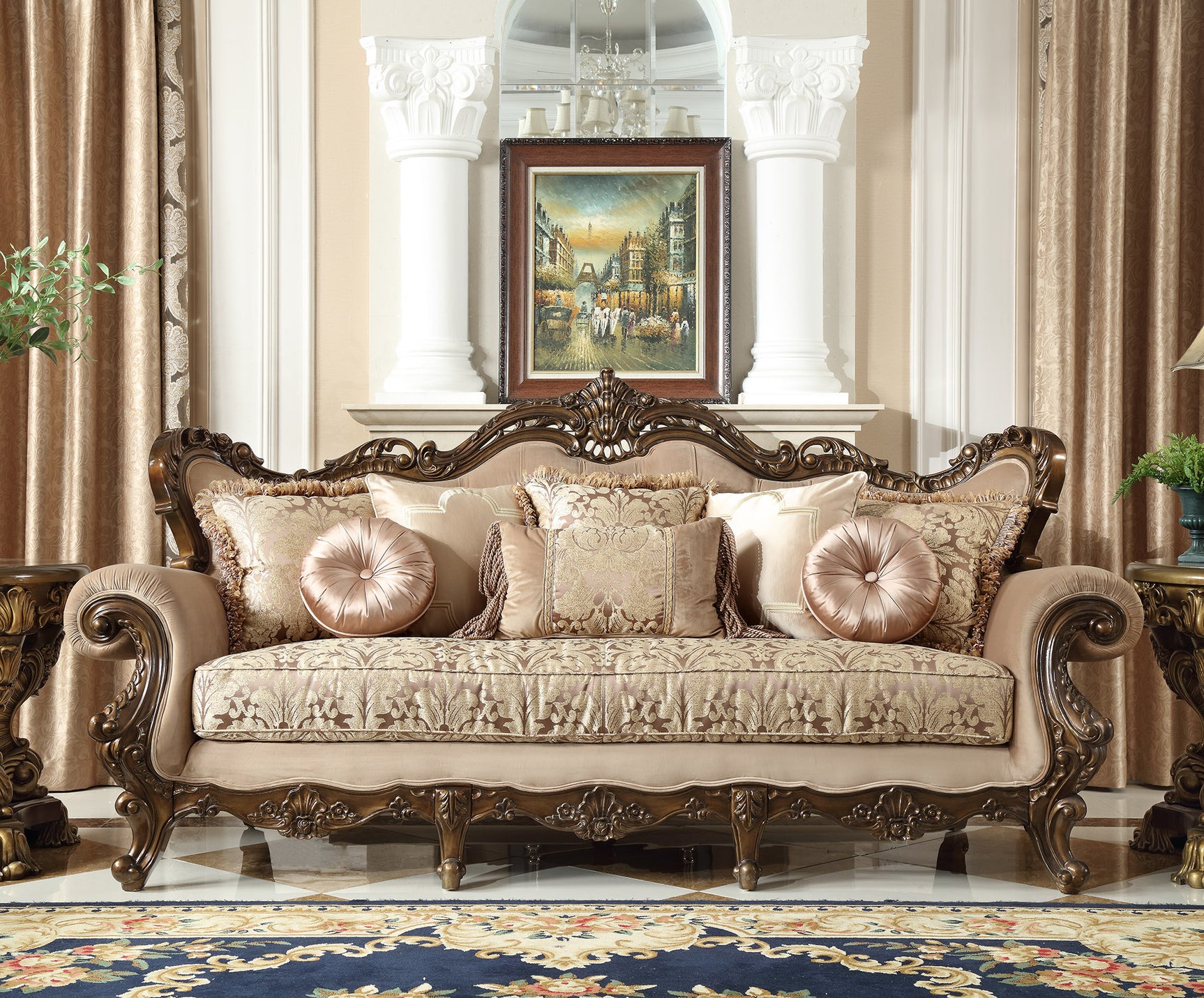 Florencia Bronze 3pc Living Room Set / HD-6935 - Ornate Home