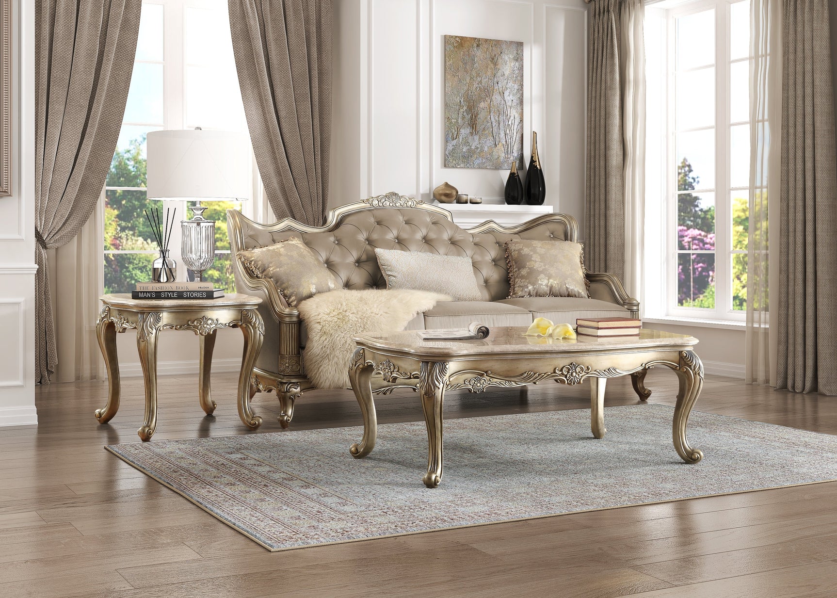 Florentina Gold Cocktail Table - Ornate Home