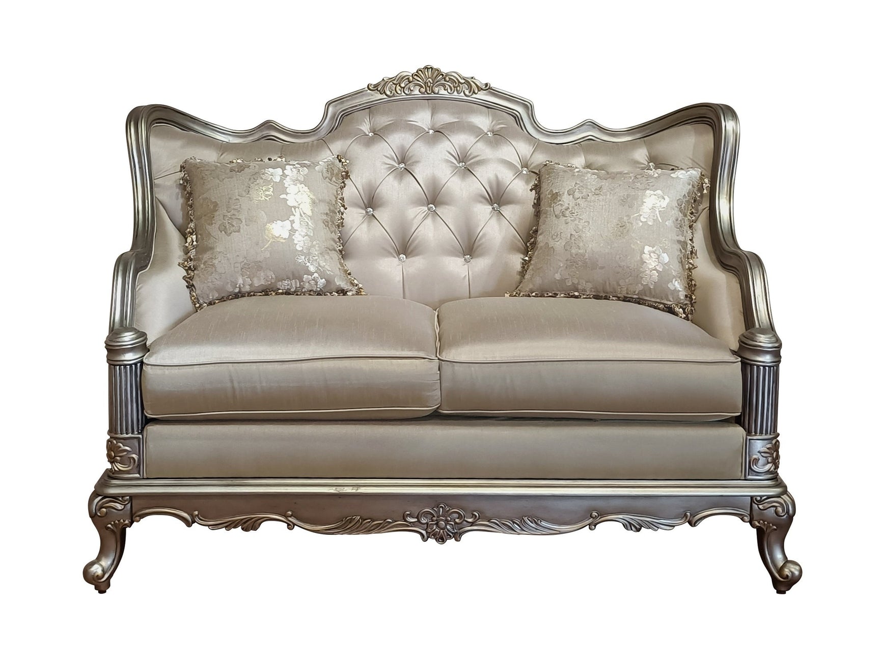 Florentina Taupe Loveseat - Ornate Home
