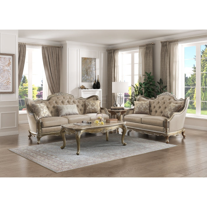 Florentina Taupe Loveseat - Ornate Home