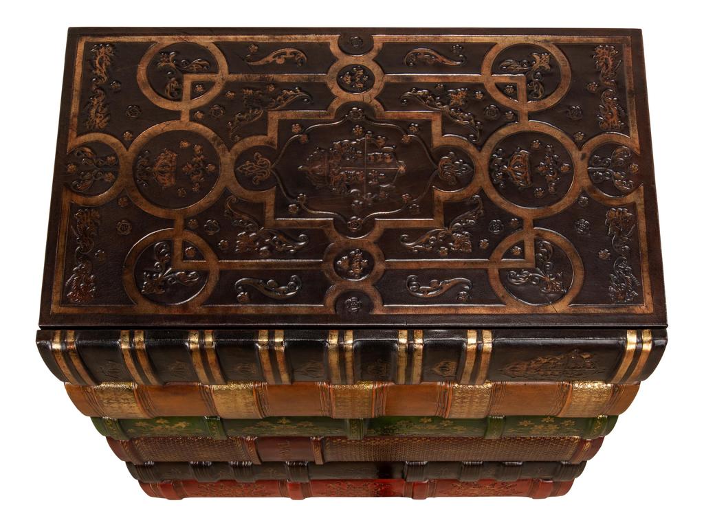Florentine Multi Color Books Chairside Chest - Ornate Home