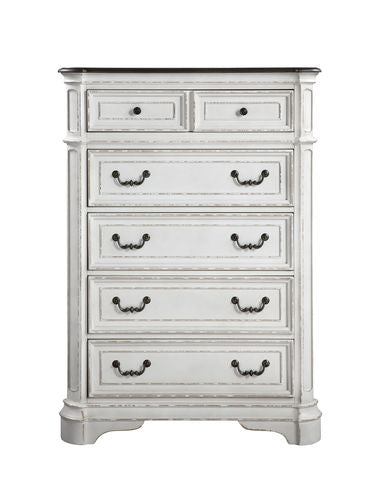 Florian Antique White/Oak Chest - Ornate Home