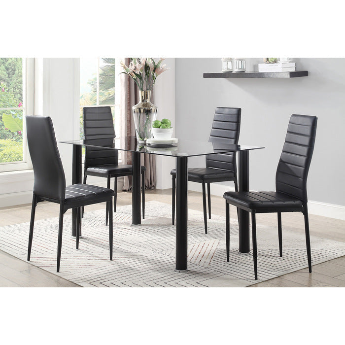 Florian Black Metal Dining Table - Ornate Home