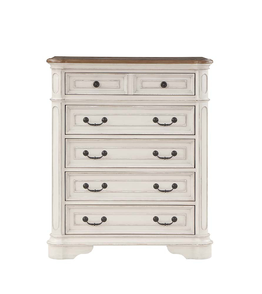 Florian Gray/Antique White Chest - Ornate Home
