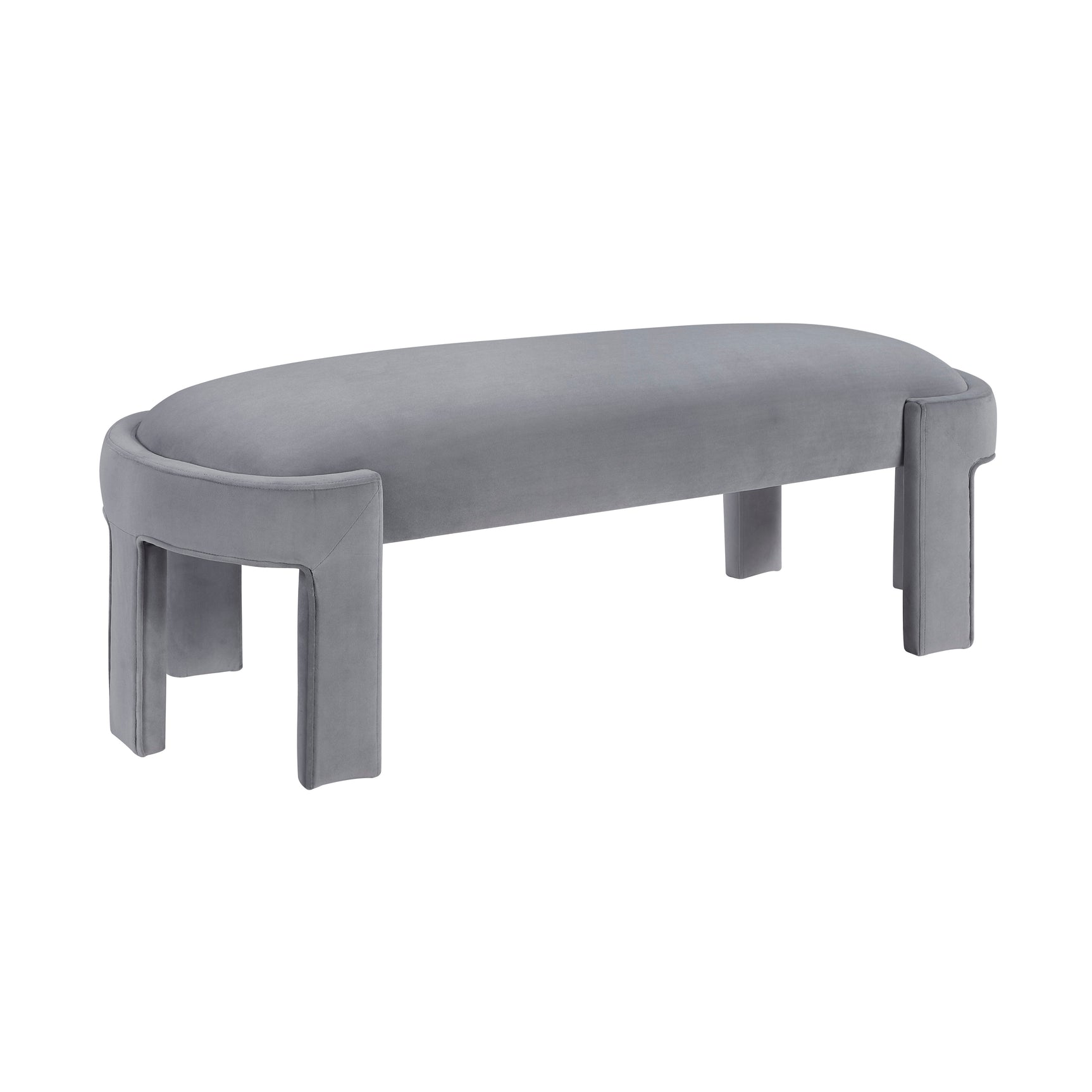 Flux Gray Bench - Ornate Home