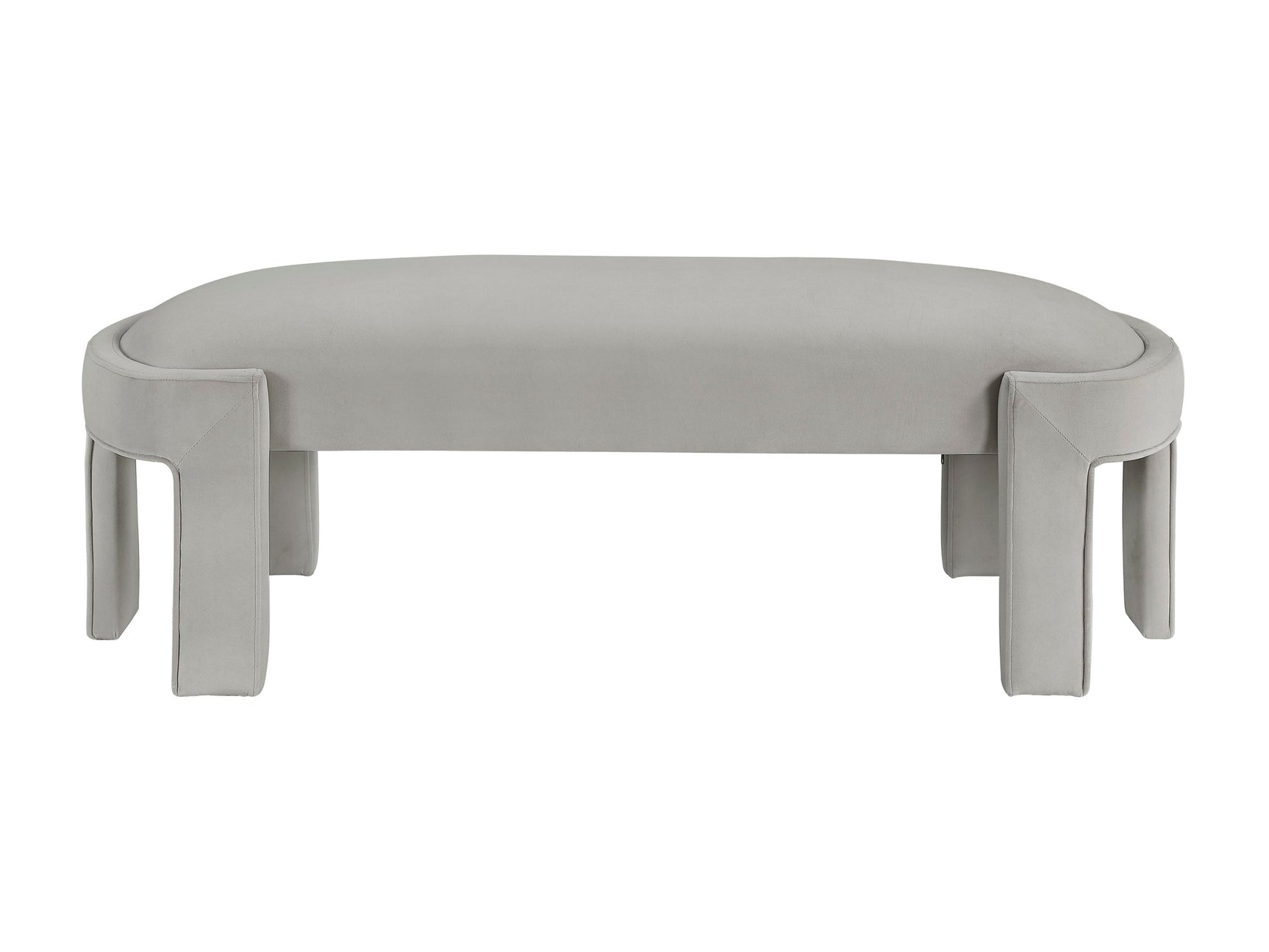 Flux Taupe Bench - Ornate Home