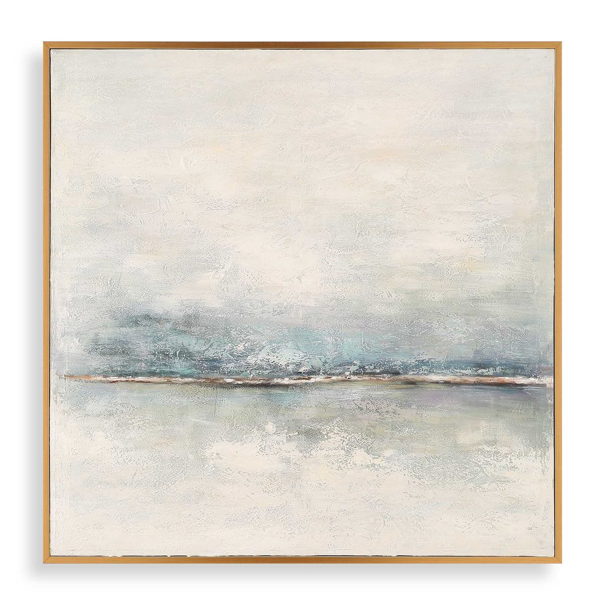 Foggy Morning Black/Blue/White Abstract Art - Ornate Home