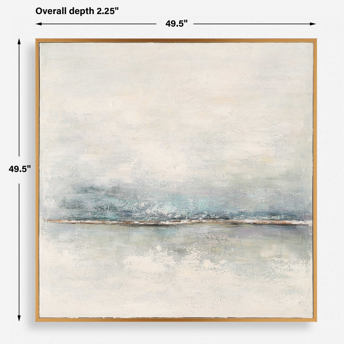 Foggy Morning Black/Blue/White Abstract Art - Ornate Home