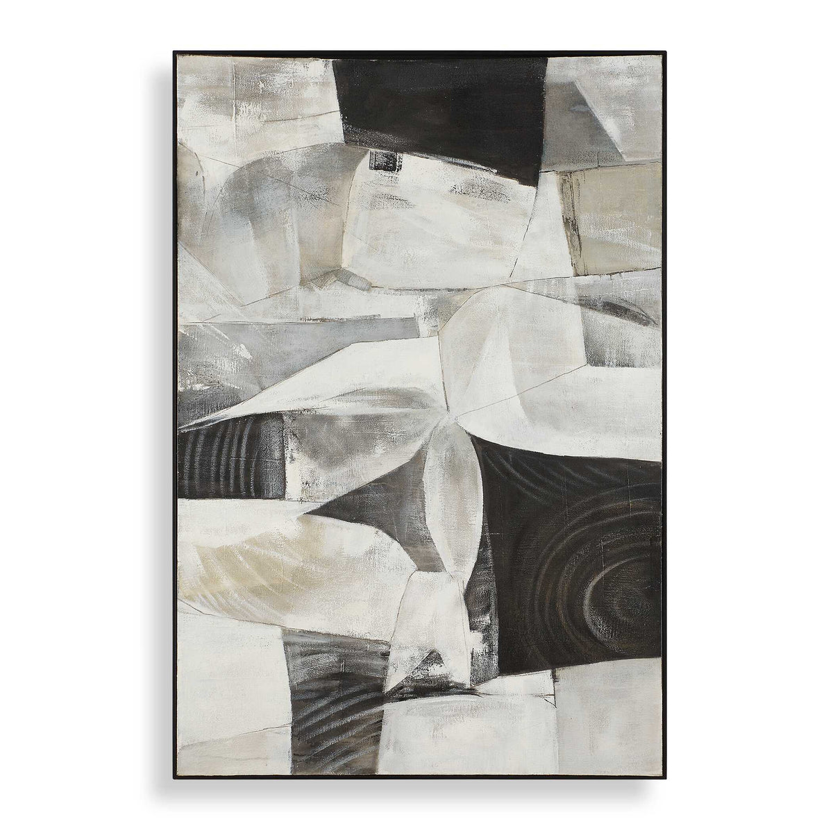 Folding Multicolor Time Framed Abstract Art - Ornate Home