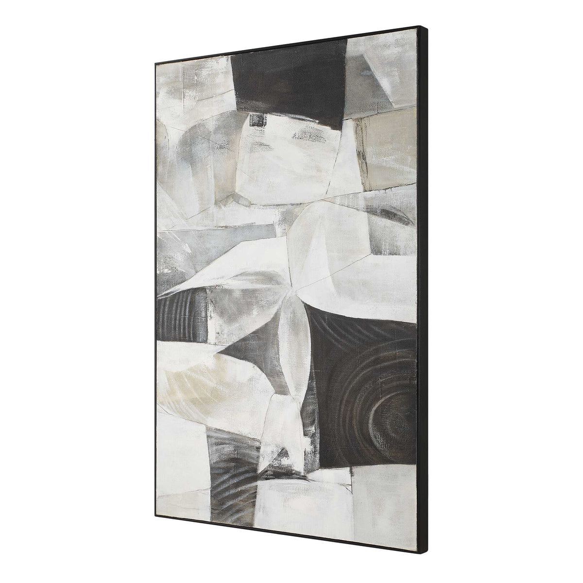 Folding Multicolor Time Framed Abstract Art - Ornate Home