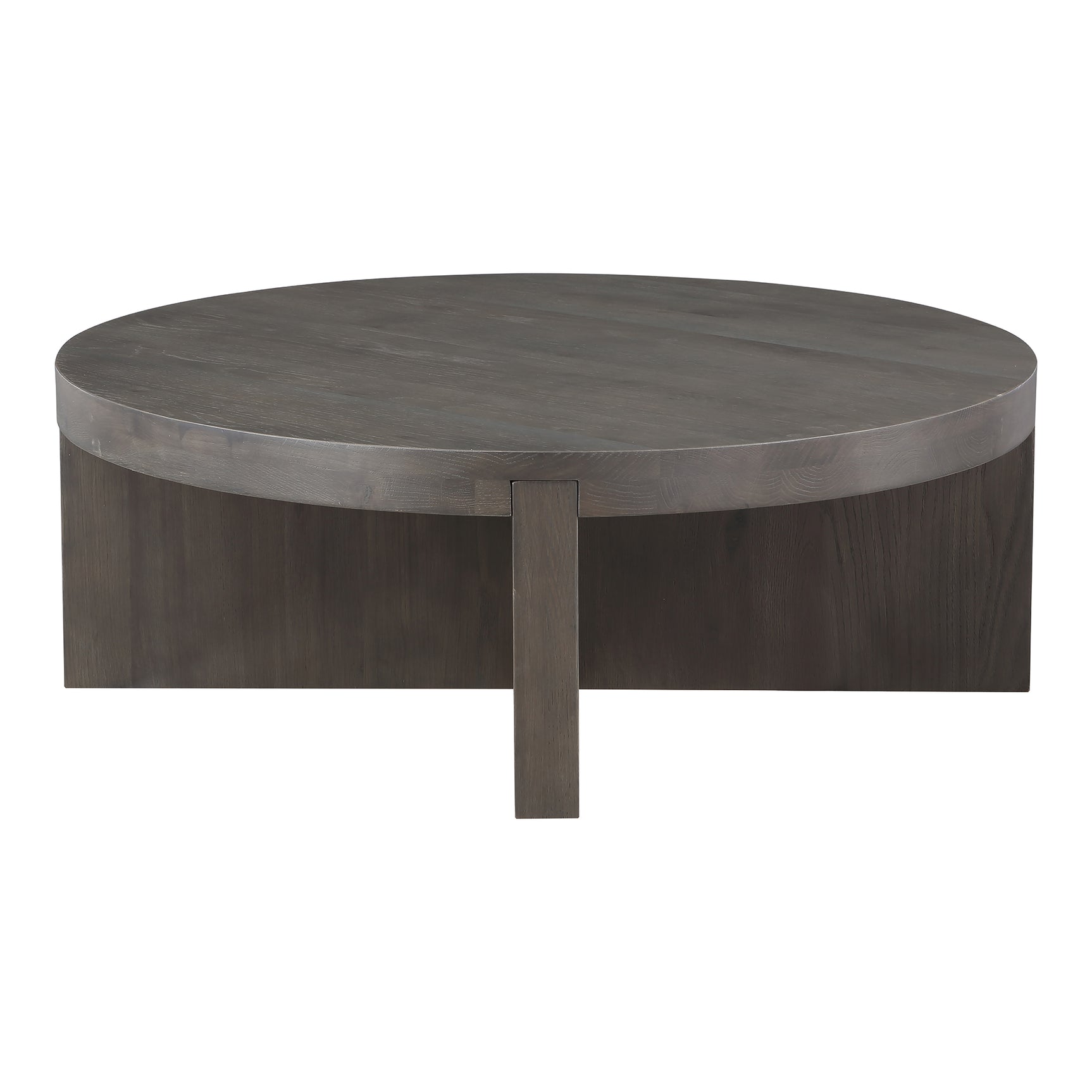 Folke Dark Brown Round Coffee Table - Ornate Home